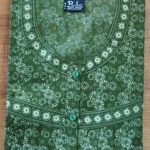Arjey's Loose Fit Nighty Long Maxi Sleepwear Nightgown with Pockets for Women's or Ladies with Printed Super Soft Comfortable Design - Dark Green