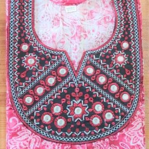 Arjey's Loose Fit Nighty Long Maxi Sleepwear Nightgown with Pockets for Women's or Ladies with Printed Super Soft Comfortable Design - Pink