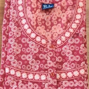 Arjey's Loose Fit Nighty Long Maxi Sleepwear Nightgown with Pockets for Women's or Ladies with Printed Super Soft Comfortable Design - Maroon Red