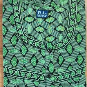 Arjey's Loose Fit Nighty Short Maxi Sleepwear Nightgown with Pocket for Women's or Ladies with Printed Super Soft Comfortable Design - Green Black