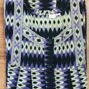 Arjey's Loose Fit Nighty Short Maxi Sleepwear Nightgown with Pocket for Women's or Ladies with Printed Super Soft Comfortable Design - Lavender Black