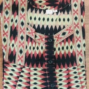 Arjey's Loose Fit Nighty Short Maxi Sleepwear Nightgown with Pocket for Women's or Ladies with Printed Super Soft Comfortable Design - Red Black
